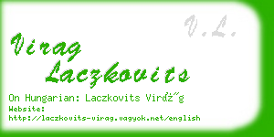 virag laczkovits business card